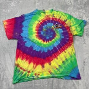 Cylinders & Snacks Remington Car Wash T-Shirt Mens XL Colorful Tie Dye Pullover